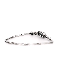 Bracelet Art Déco en argent serti d'une hématite et de marcassites - 6