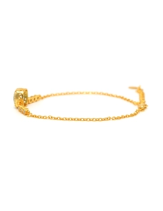 Bracelet contemporain en vermeil serti d'une topaze et de zirconiums - 3
