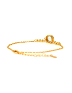 Bracelet contemporain en vermeil serti d'une topaze et de zirconiums - 5
