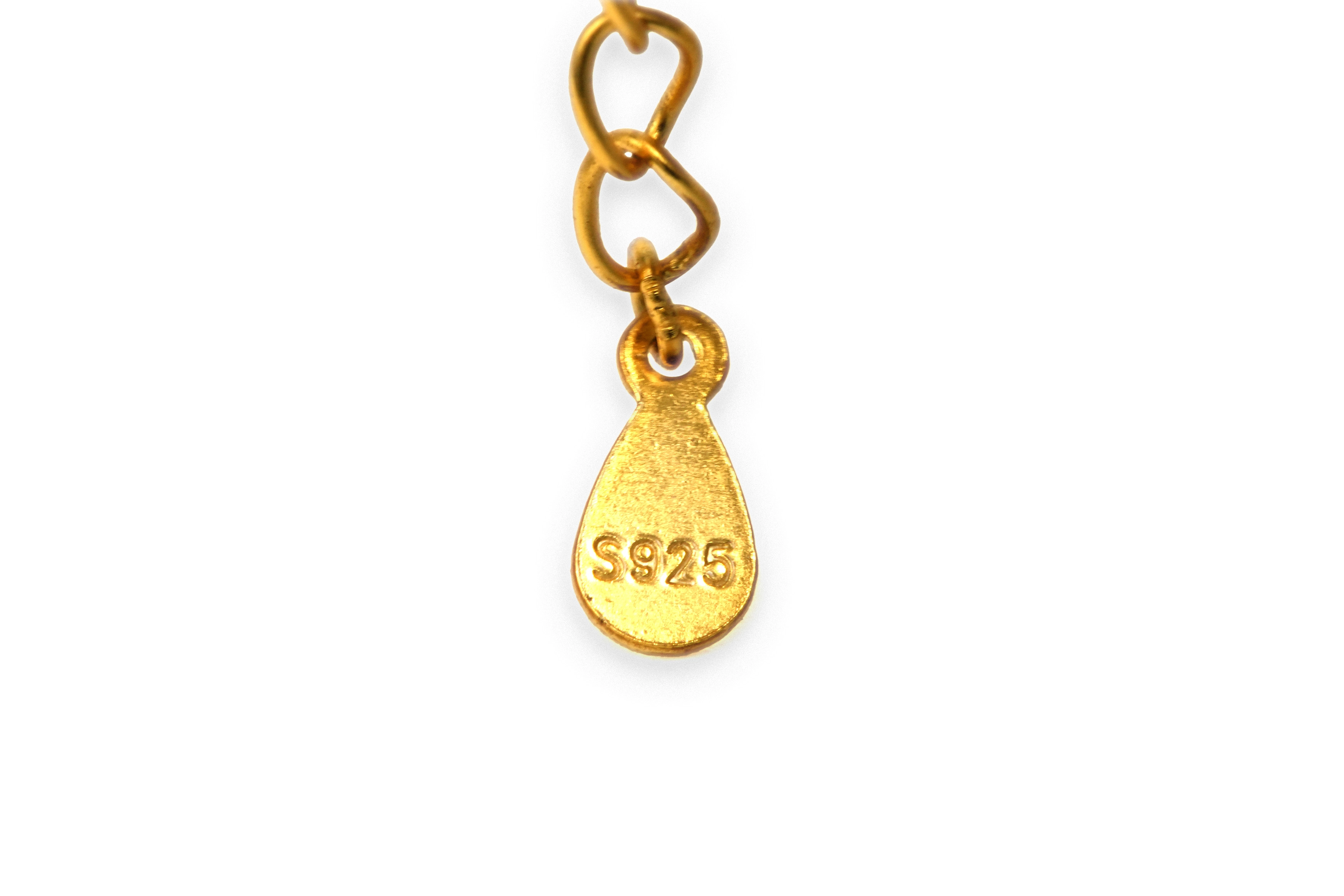 Bracelet contemporain en vermeil serti d'une topaze et de zirconiums - 7