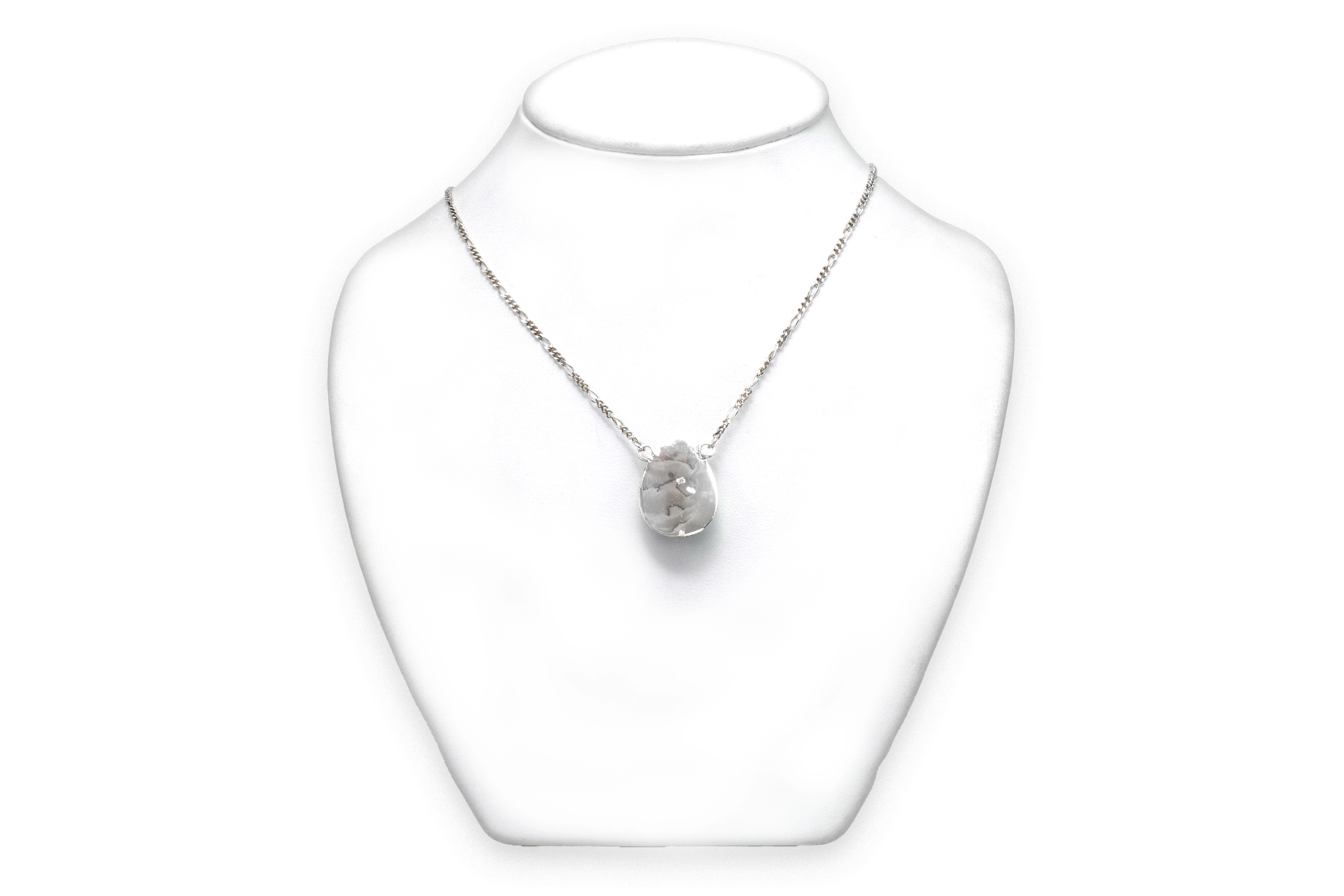 Collier contemporain en argent 925 serti d'une larimar - 4
