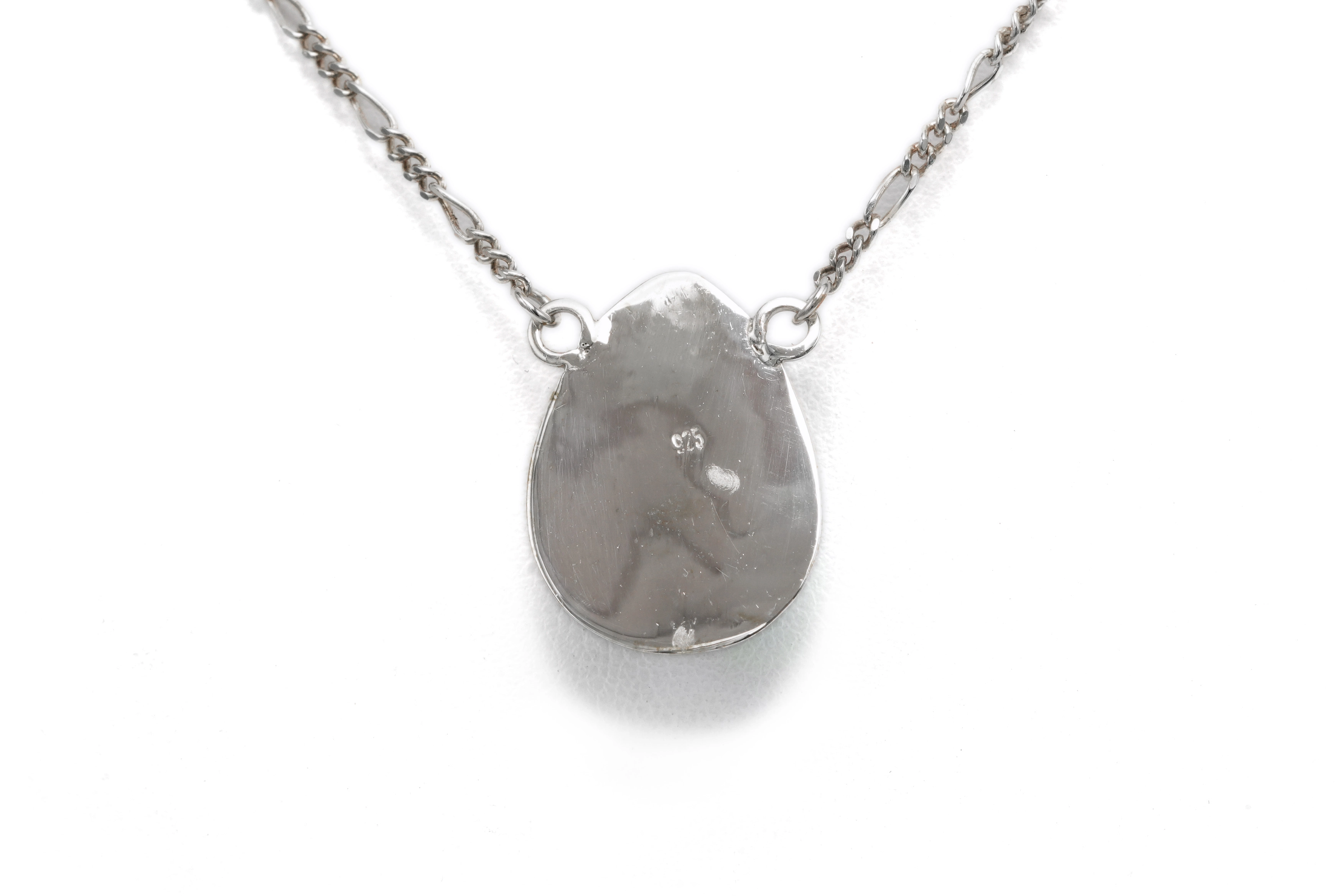 Collier contemporain en argent 925 serti d'une larimar - 5