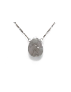 Collier contemporain en argent 925 serti d'une larimar - 5