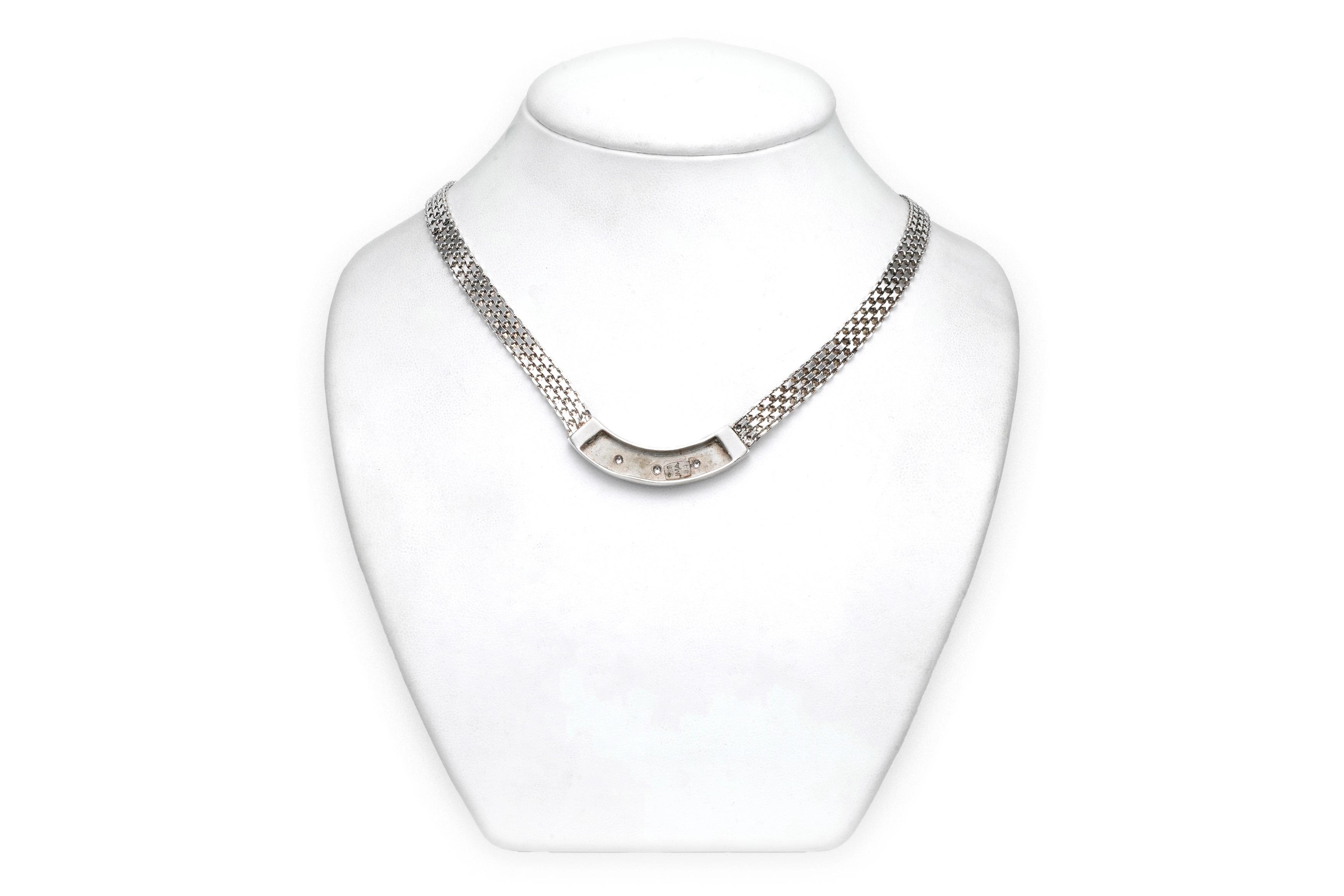 Collier contemporain en argent 925 serti de zirconiums - 5