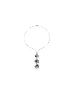 Collier Années 70 en argent 835 serti d'améthystes - 2