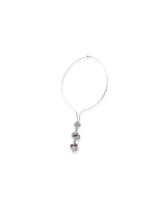 Collier Années 70 en argent 835 serti d'améthystes - 3