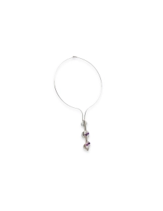 Collier Années 70 en argent 835 serti d'améthystes - 4