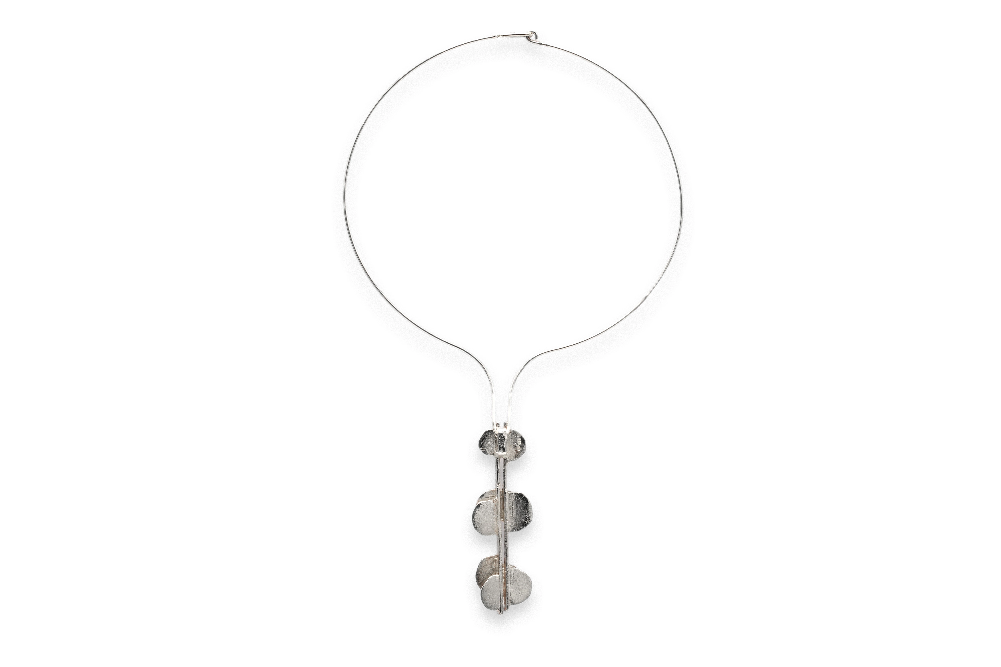 Collier Années 70 en argent 835 serti d'améthystes - 5
