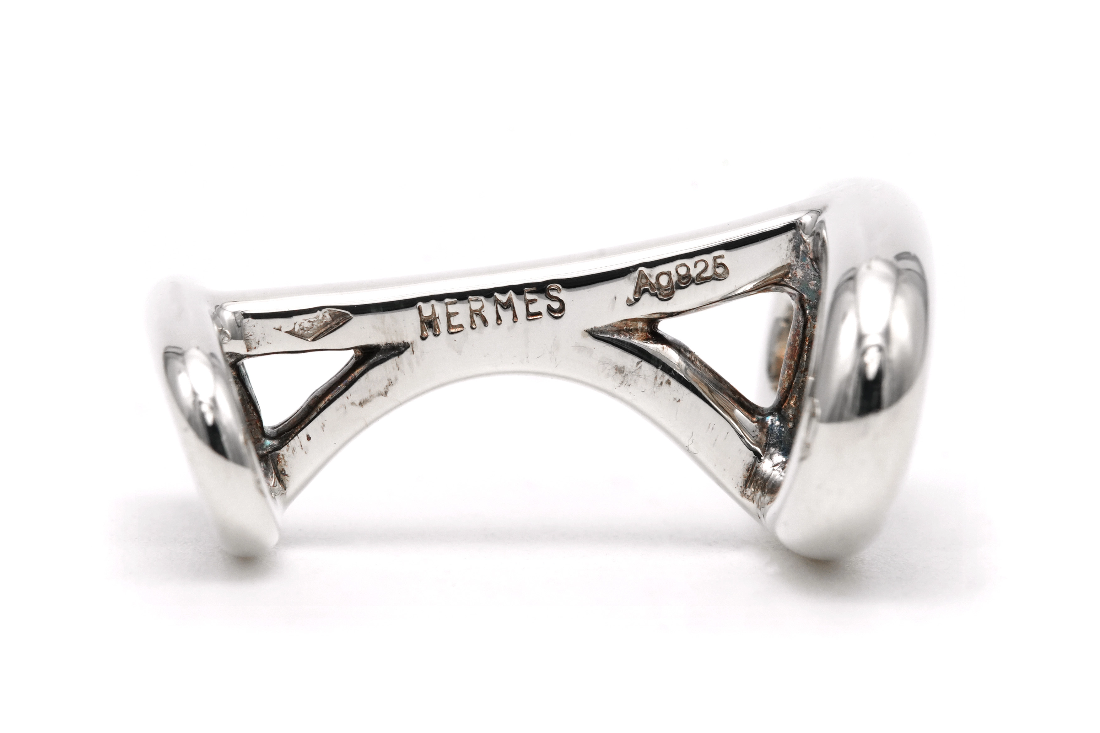 Boutons de manchette contemporains Hermès en argent 925 - 6