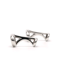 Boutons de manchette contemporains Hermès en argent 925 - 3