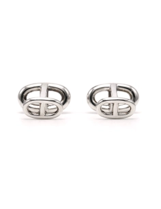 Boutons de manchette contemporains Hermès en argent 925 - 4