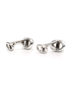 Boutons de manchette contemporains Hermès en argent 925 - 5