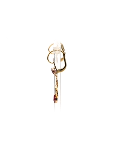 Boucles d'oreilles Art Nouveau en or jaune 18 carats serties de rubis et de perles - 3