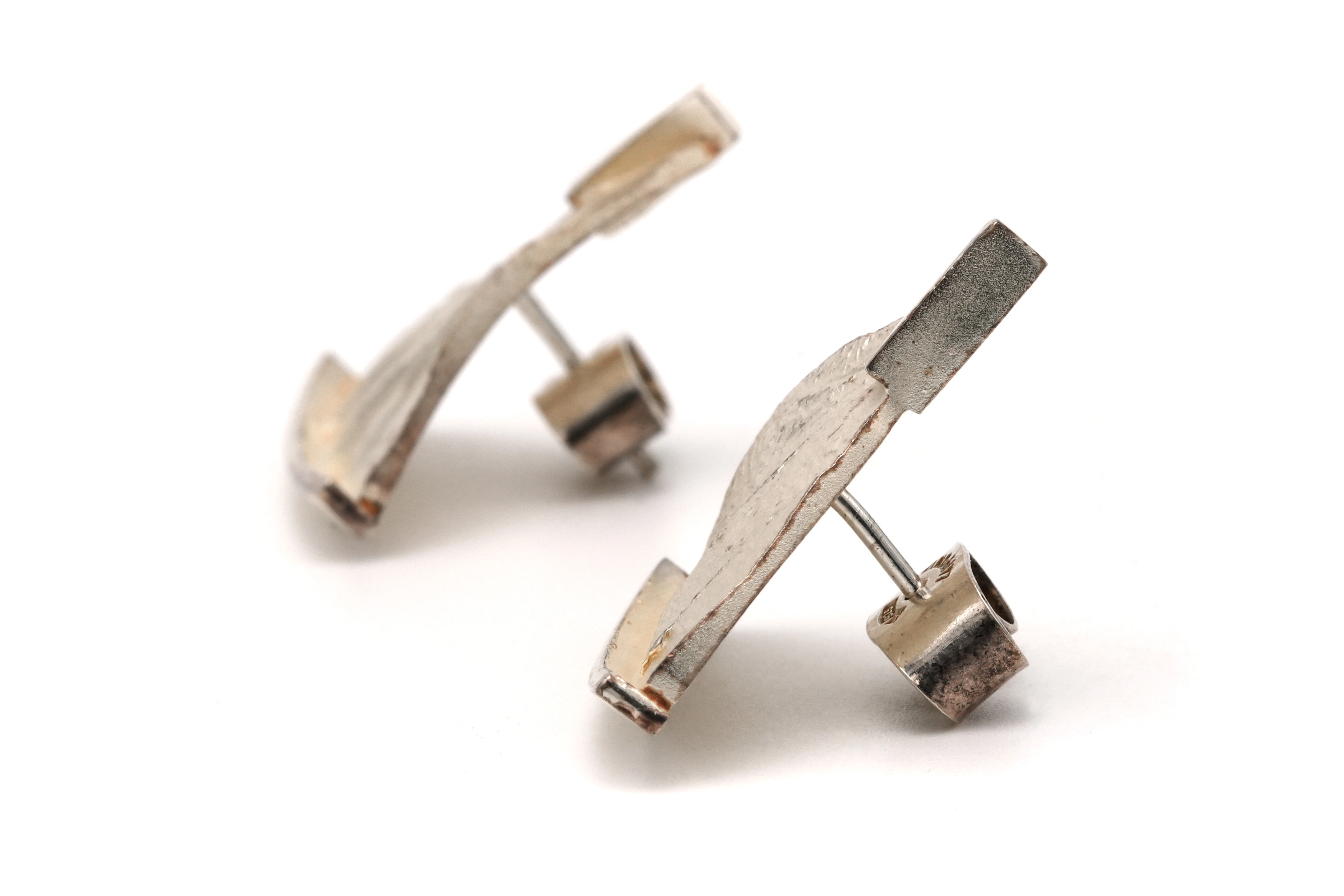 Boucles d'oreilles Années 70 Lapponia en argent 925 - 3