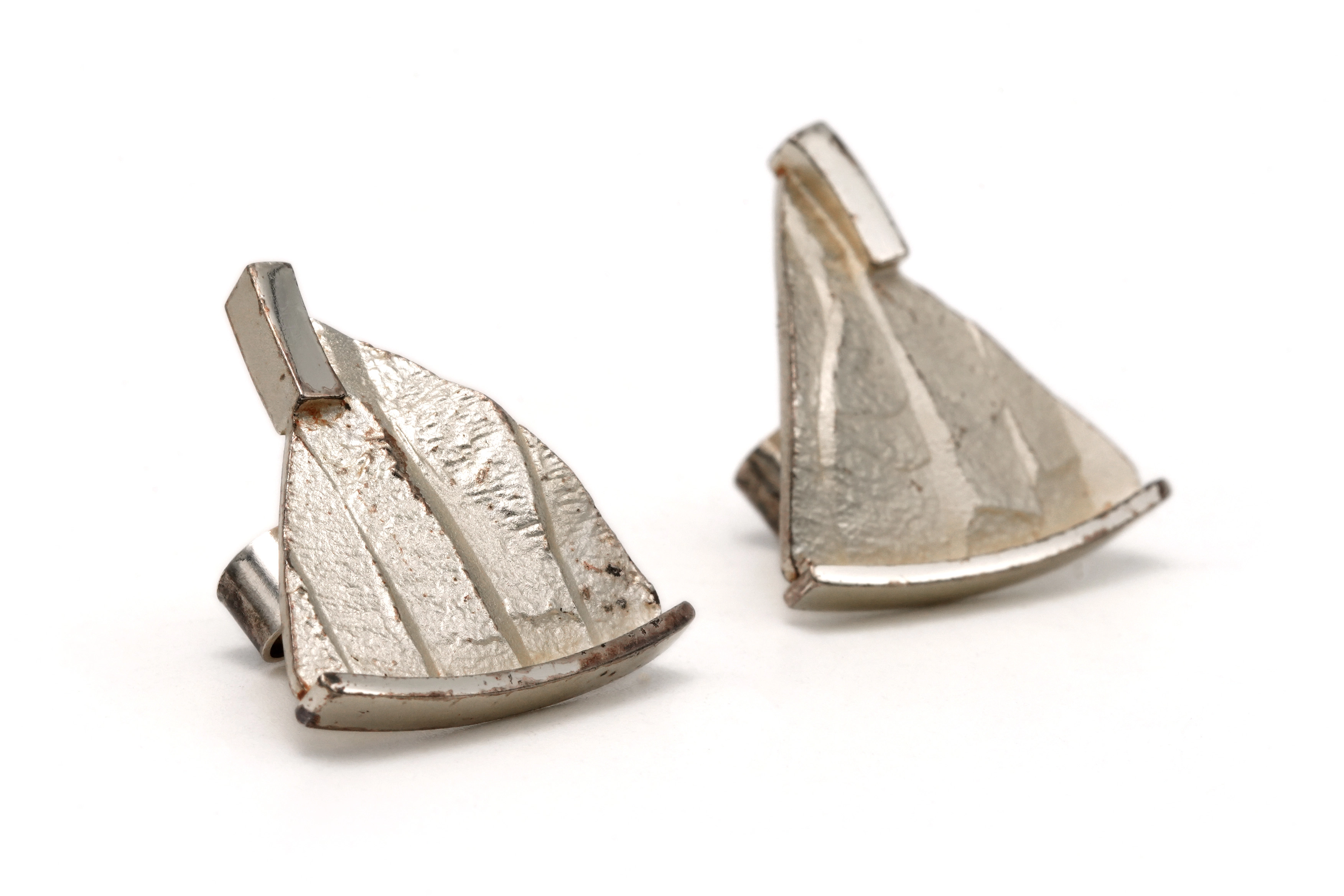 Boucles d'oreilles Années 70 Lapponia en argent 925 - 6