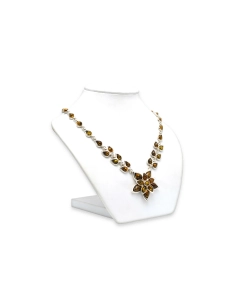 Collier contemporain en argent 925 serti d'ambre - 3