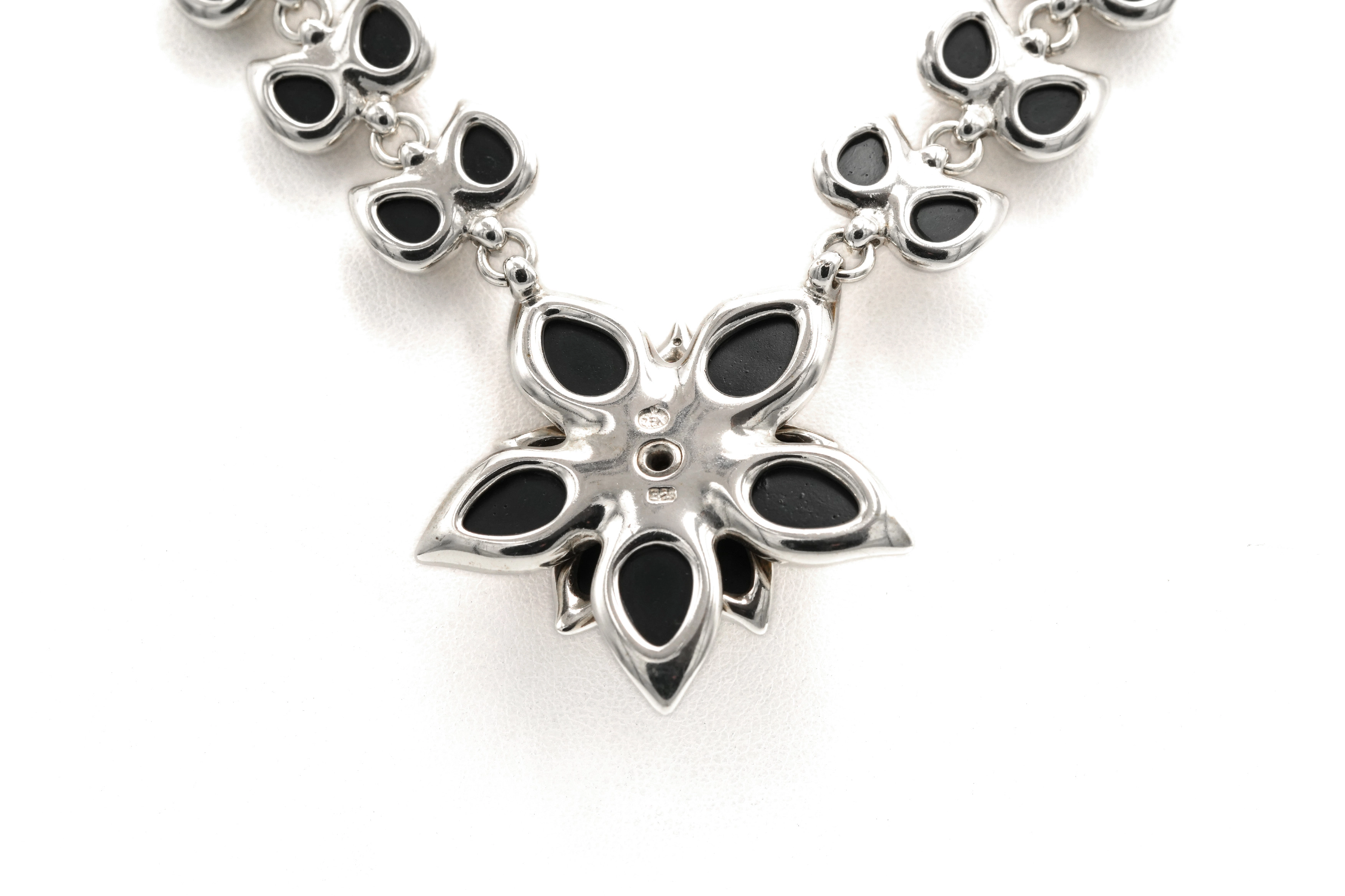 Collier contemporain en argent 925 serti d'ambre - 6