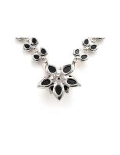 Collier contemporain en argent 925 serti d'ambre - 6