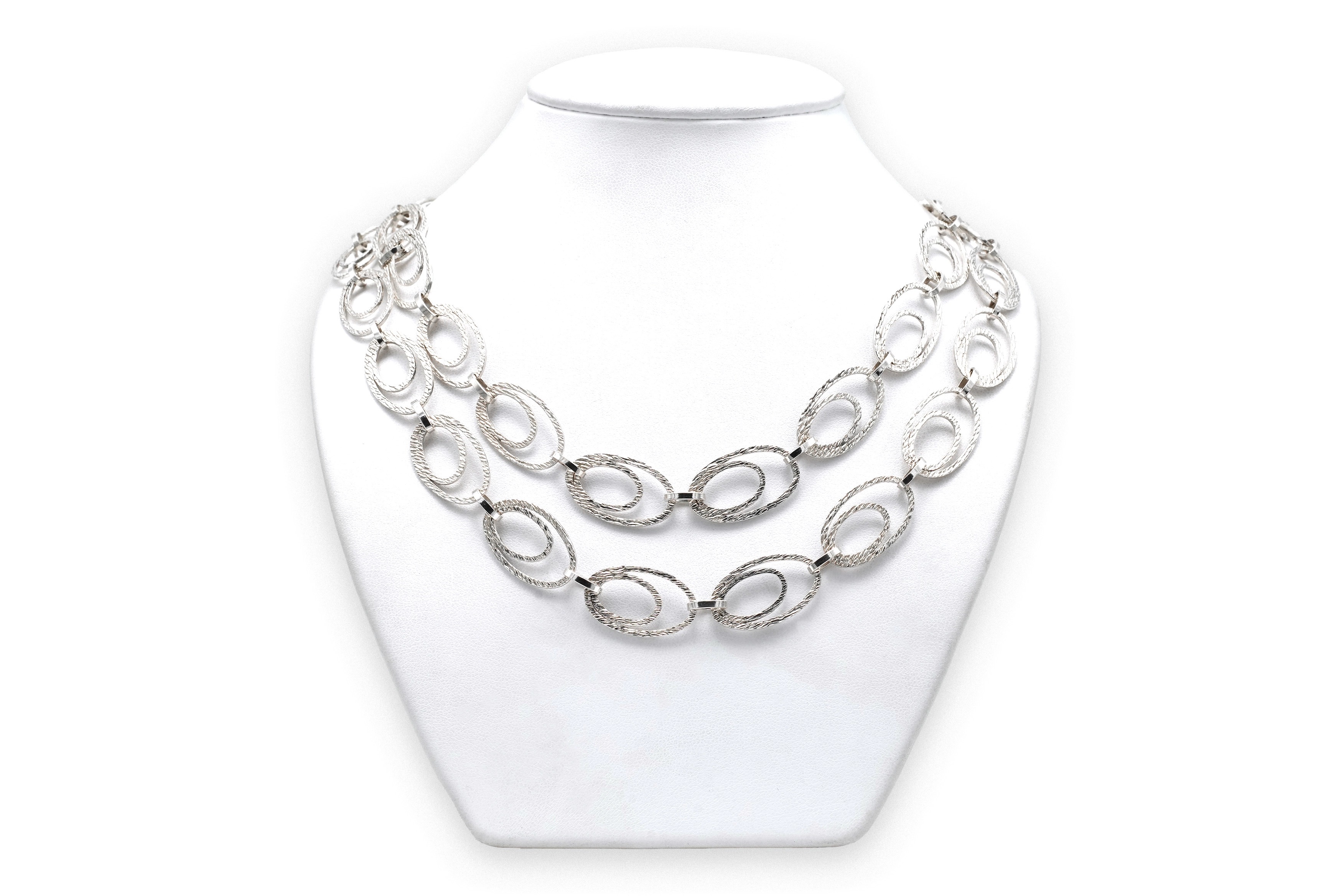 Collier contemporain en argent 800 - 2