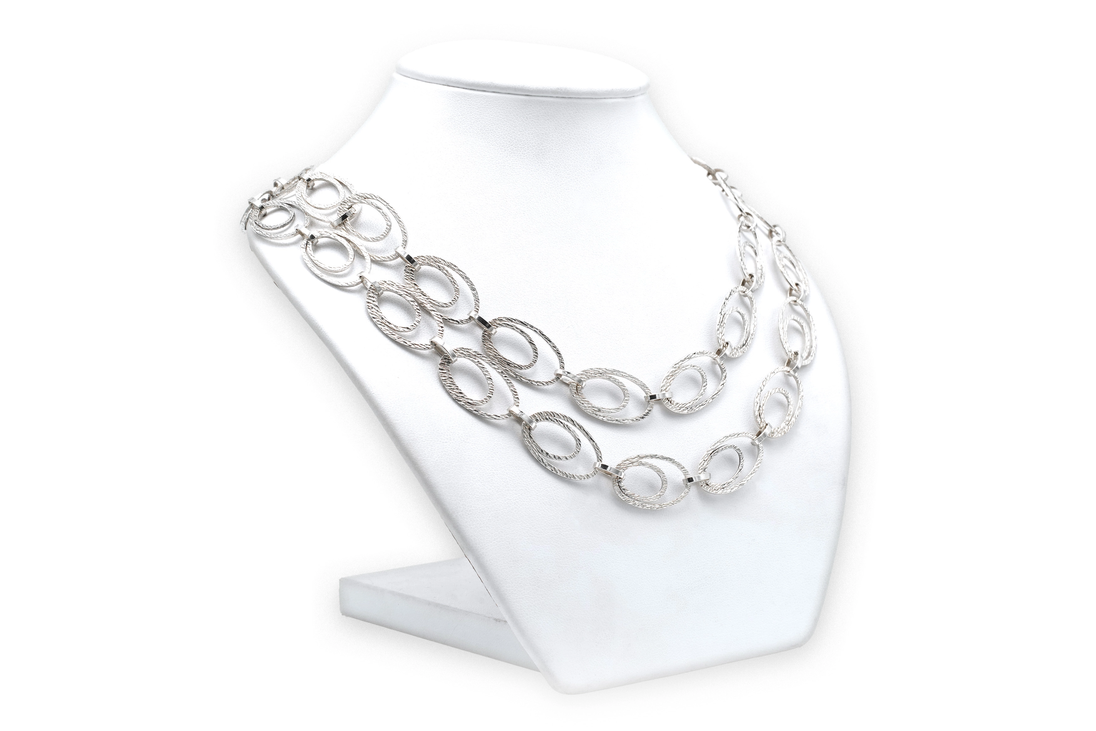 Collier contemporain en argent 800 - 3