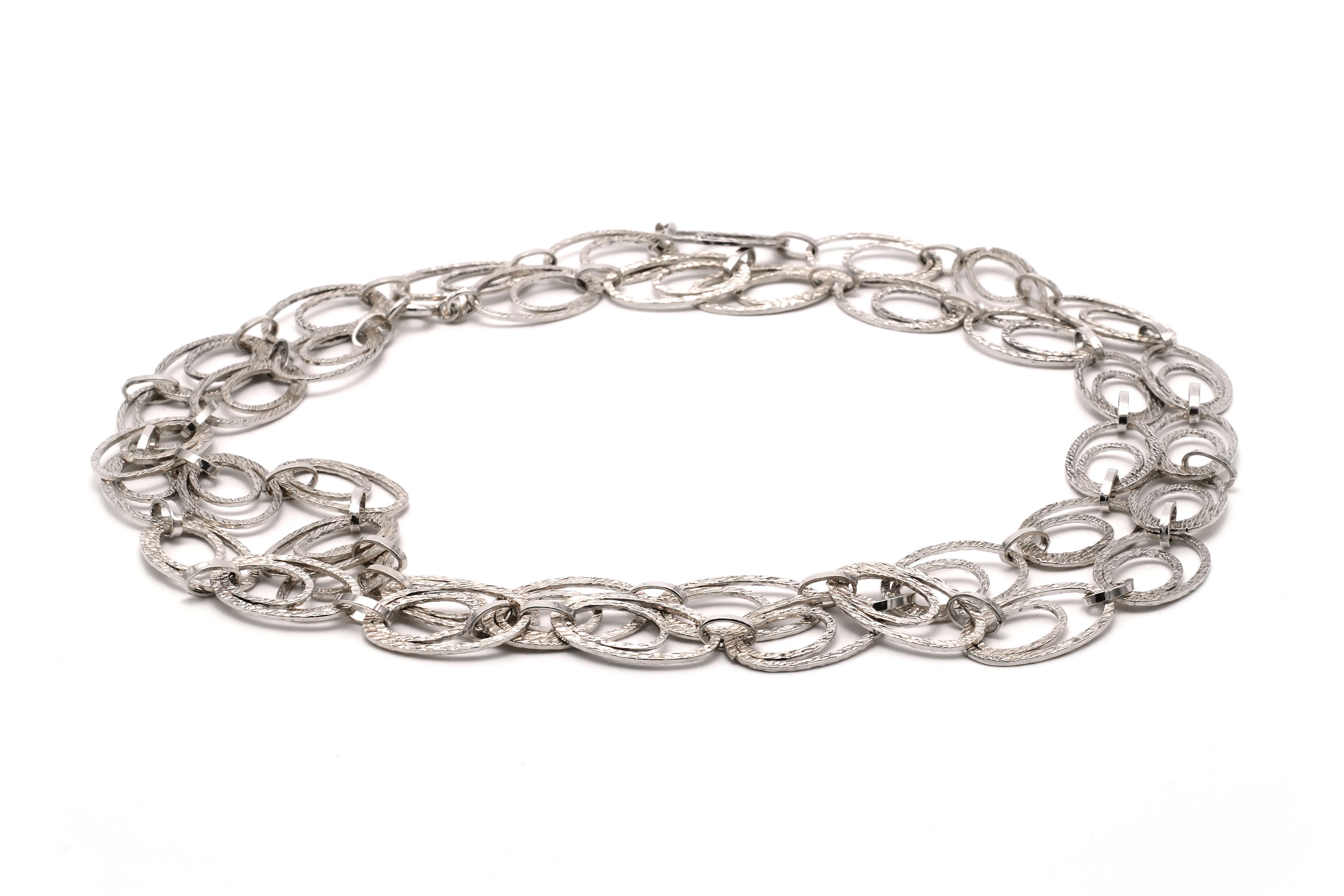 Collier contemporain en argent 800 - 5