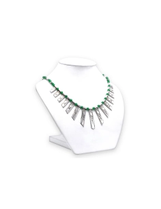 Collier contemporain en argent serti de chrysocolle - 3