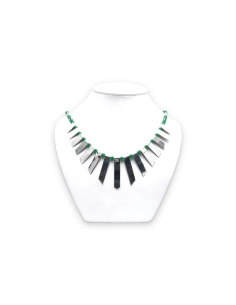 Collier contemporain en argent serti de chrysocolle - 5