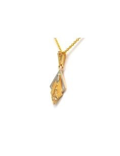 Pendentif Art Déco en or jaune et blanc 18 carats serti de strass - 1