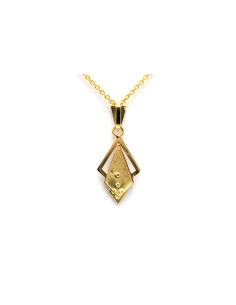 Pendentif Art Déco en or jaune et blanc 18 carats serti de strass - 4