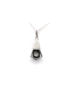Pendentif Art Déco en argent serti d'ébène - 4