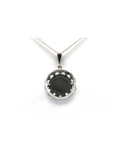 Pendentif Art Déco en argent serti d'une hématite et de marcassites - 4