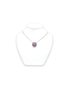 Collier contemporain Boucheron "Tentation macaron" en or blanc 18 carats serti de saphirs et d'une améthyste - 4