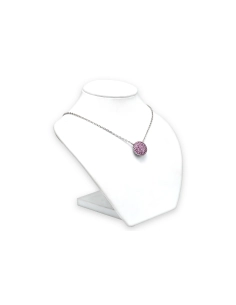 Collier contemporain Boucheron "Tentation macaron" en or blanc 18 carats serti de saphirs et d'une améthyste - 5