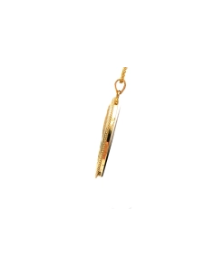 Pendentif Années 50 en or jaune 18 carats serti d'un camée et de nacre - 4