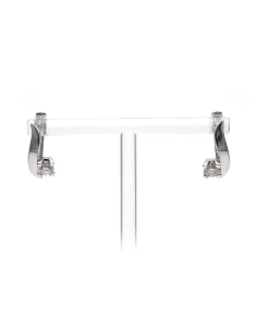Boucles d'oreilles contemporaines en or blanc 18 carats serties de diamants taille "brillant" (+-0.80ct) - 1