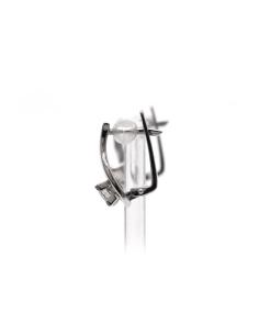 Boucles d'oreilles contemporaines en or blanc 18 carats serties de diamants taille "brillant" (+-0.80ct) - 3