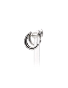 Boucles d'oreilles contemporaines en or blanc 18 carats serties de diamants taille "brillant" (+-0.42ct) - 3