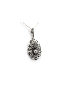 Pendentif Art Déco en argent 835 serti des marcassites - 1