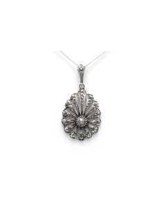 Pendentif Art Déco en argent 835 serti des marcassites - 2