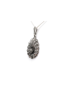 Pendentif Art Déco en argent 835 serti des marcassites - 3