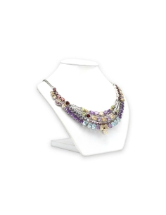 Collier contemporain en argent 925 serti de saphirs, de rubis, d'améthystes, de citrines, de grenats, de topazes et de péridots 