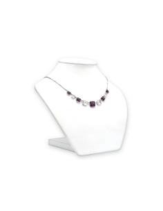 Collier Art Déco en argent serti de topazes et d'améthystes - 1