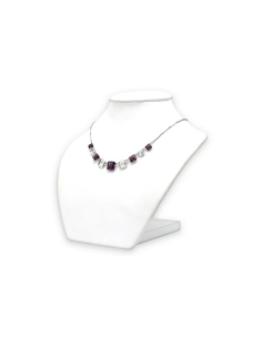 Collier Art Déco en argent serti de topazes et d'améthystes - 3