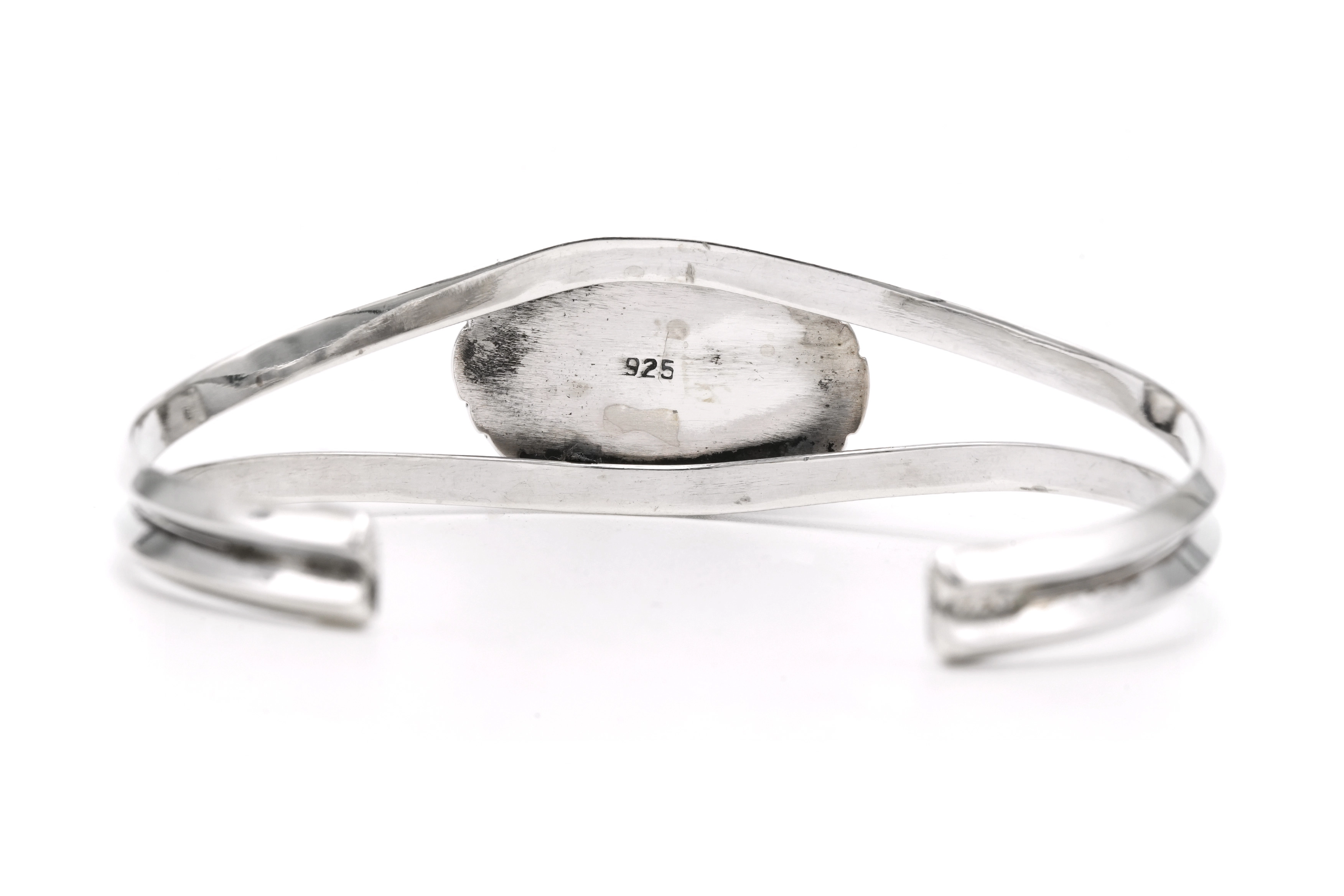 Bracelet Années 70 en argent 925 serti d'une turquoise - 4