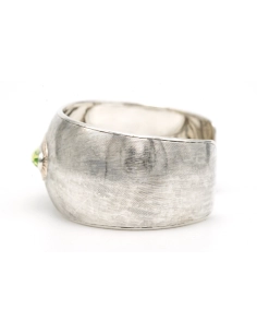 Bracelet Années 50 en argent 925 et or jaune 18 carats serti d'une ouraline - 3