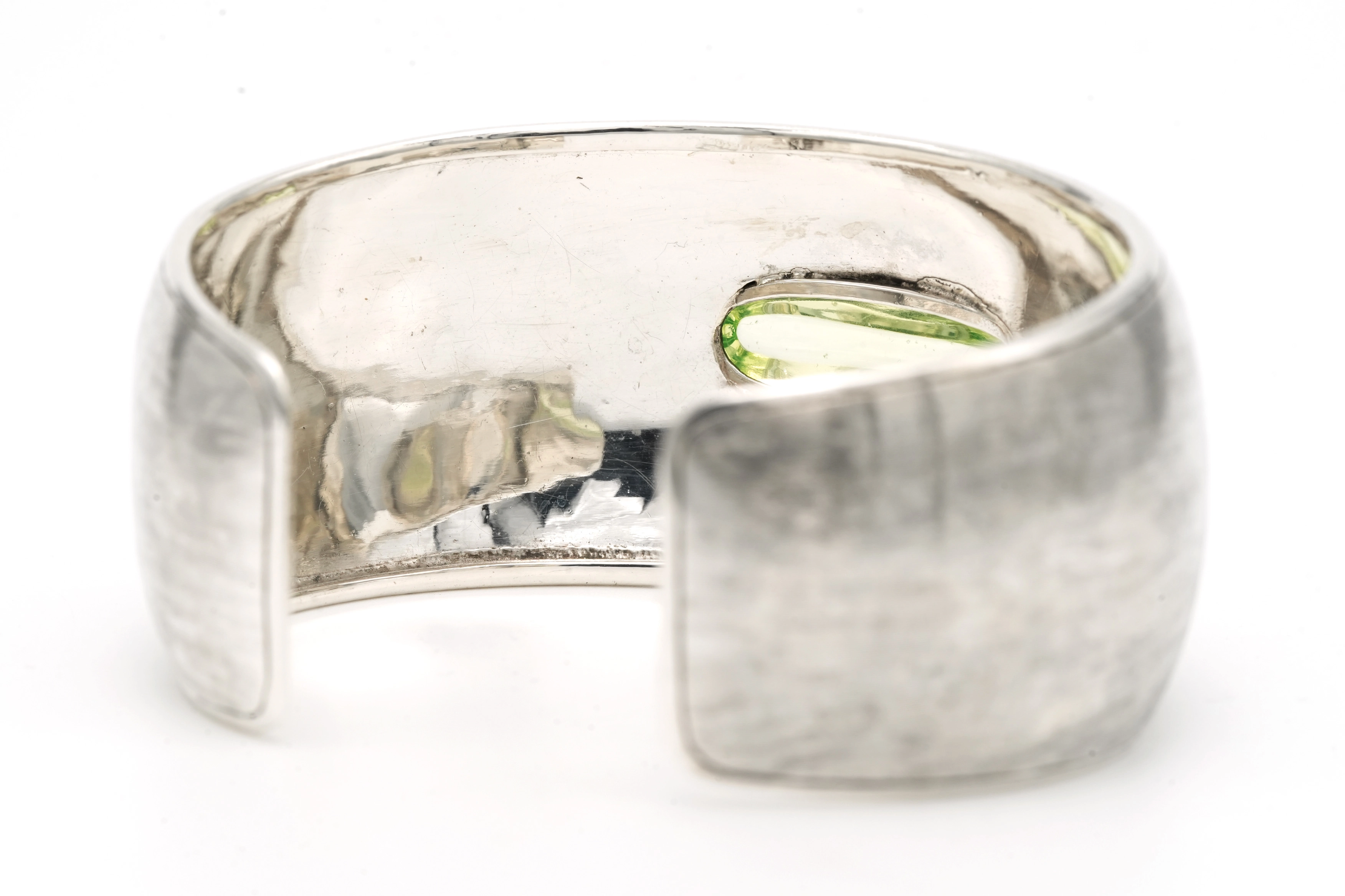 Bracelet Années 50 en argent 925 et or jaune 18 carats serti d'une ouraline - 5