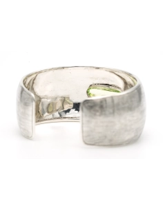 Bracelet Années 50 en argent 925 et or jaune 18 carats serti d'une ouraline - 5