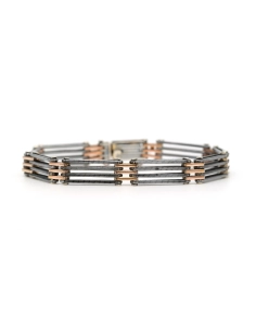 Bracelet Art Déco en argent niellé - 1
