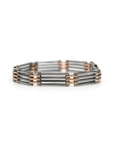 Bracelet Art Déco en argent niellé - 2