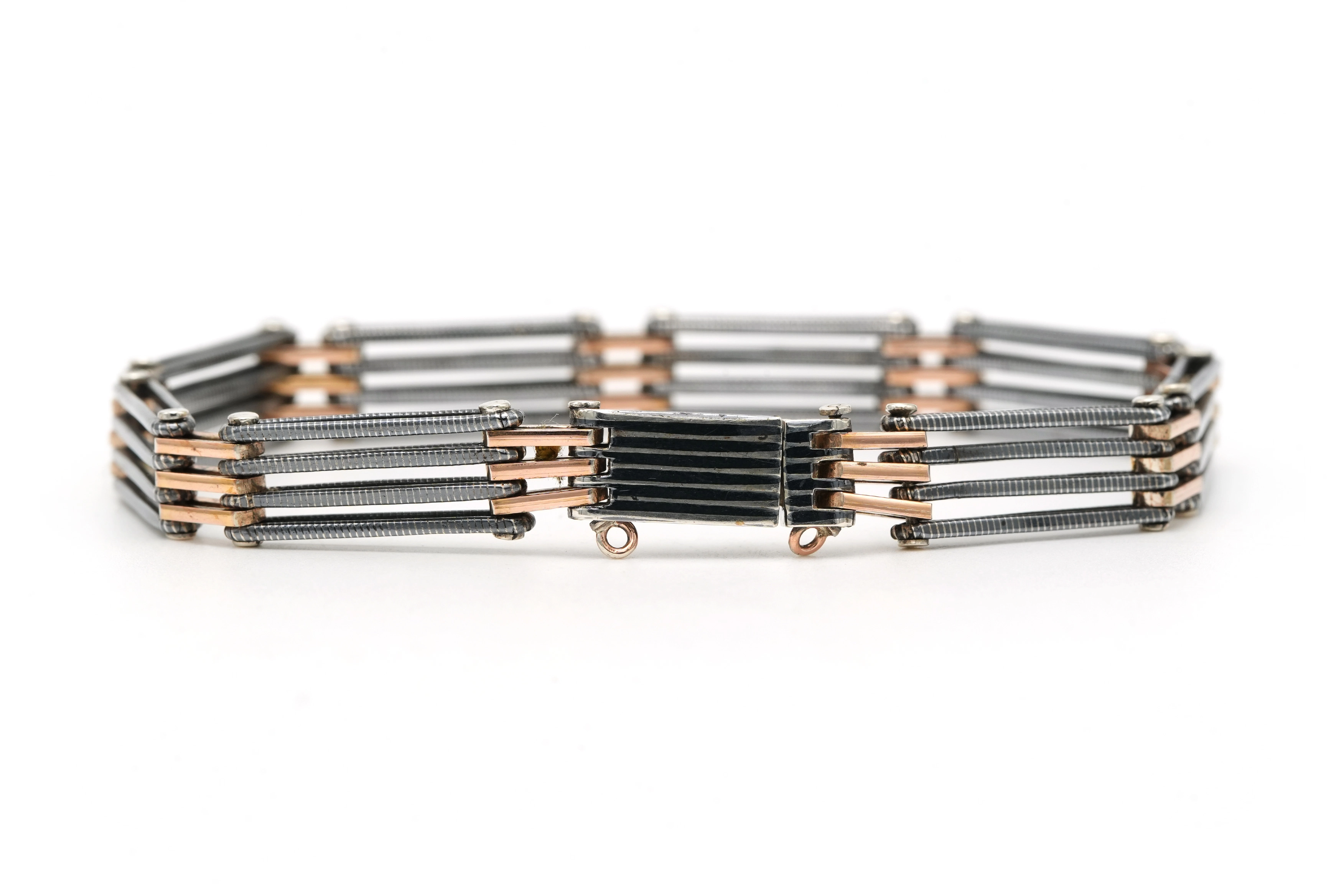 Bracelet Art Déco en argent niellé - 3